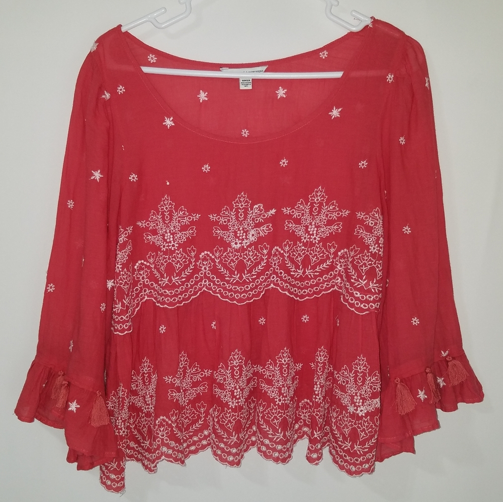 American eagle outfitters cute cotton boho top, S